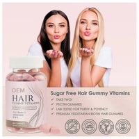 Gummies vitaminées pour cheveux à marque privée OEM avec multivitamines et acide folique – Complément quotidien à croquer pour des cheveux et des ongles forts et sains