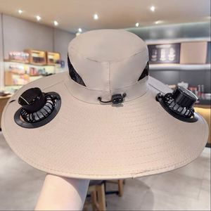 Wholesale Solar <b>Fan</b> Hat Summer Outdoor Hiking Fishing UV Protection Sun Shading Super Large Brim Fisherman Hat - Product Image 4