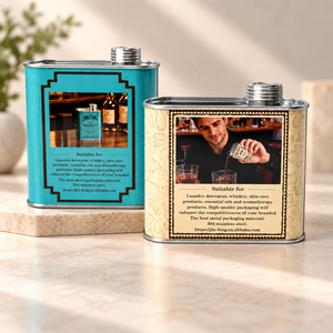 Botella de Metal de 500 ml para Licores, Whisky, Vodka, Ginebra y Espirituosos, en Acero Inoxidable, con Empaque Metálico, OEM ODM - Product Image 1