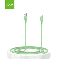 Kabel pengisi daya USB mikro Tipe C silikon, kabel pengisian daya cepat 2.4A Android