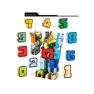 Educativos de montaje de bloques de construcción de la figura de acción deformación Robots número para los niños - Product Image 1