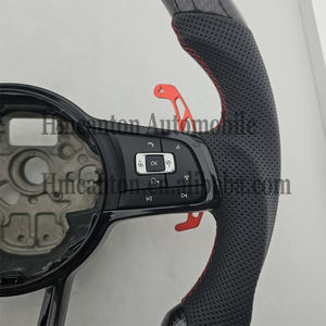 Volante de Cuero Perforado de Fibra de Carbono a Precio de Mayoreo para Volkswagen Golf 7.5 gti - Product Image 3