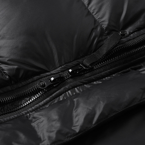 Veste d'hiver <span class=keywords><strong>longue</strong></span> à capuche en duvet, marque privée, 90% duvet de canard blanc, streetwear, multi-poches, noir et or, OEM - Product Image 4