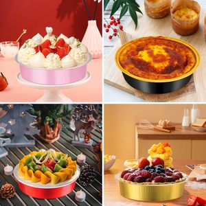 Vente en gros d'usine, moules à tarte ronds de 8 oz (215 ml), jetables, pour desserts, brownies, cupcakes, en aluminium - Product Image 5