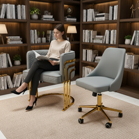 Chaise de bureau, fauteuil club, chaise d'appoint en cuir, coussin moelleux, convient pour salon, chambre, salle d'attente, salle de lecture