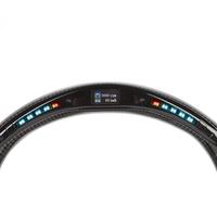 Volant BMW M-Style en fibre de carbone avec LED, cuir perforé, surpiqûres bleues, forme D pour G80 G20 G22, amélioration personnalisée OEM, vente en gros