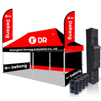 Lipat tahan air 50mm 40mm Hex Gazebo Pop up kanopi tenda untuk 10x10ft 10x20ft cetak luar ruangan acara Logo kustom