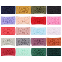 Bandeaux pour Bébé Fille Doux et Élastiques Grande Taille, Accessoires Cheveux Noués Couleur Unie pour Filles Printemps-Été