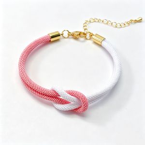 Nuovo Braccialetto Intrecciato Bicolore Regolabile con <span class=keywords><strong>Nodo</strong></span> <span class=keywords><strong>a</strong></span> Otto - Regalo di San Valentino per Coppie, Vendita all'Ingrosso - Product Image 4