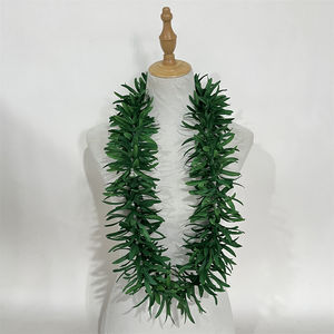 110cmシルクスパイダーリリーシックフラワーwホワイトビーズリースネックレスハワイアンフラワーレイパーティーウェディング用 - Product Image 4