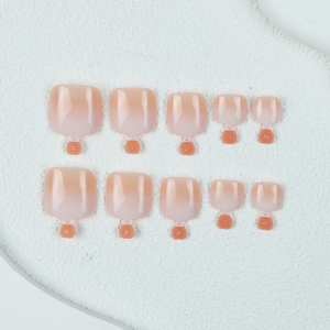 24 <span class=keywords><strong>faux</strong></span> ongles français blancs dégradés en ABS, couvrance totale, pré-conçus pour pose facile - Product Image 2