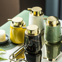 Distributeur de savon liquide en céramique moderne et luxueux, écologique, avec pompe pour salle de bain d'hôtel, savon pour les mains
