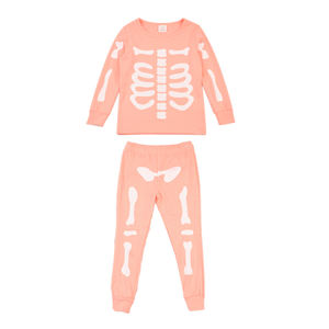 Pigiama Luminoso alla Moda per Bambini con Maniche Lunghe per Halloween, Set Estivo con Stampa di Stelle che si Illumina al Buio, Stile High Street - Product Image 2