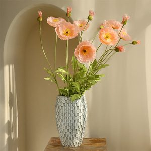 Fleurs artificielles de pavot Yihua Floral Art, 108 cm, en soie, pour décoration de mariage et de maison, style romantique - Product Image 2