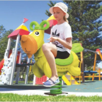 Cheval à Bascule de Jardin pour Maternelle, Équipement de Fitness Public Extérieur pour Parc et Place Publique