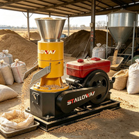 Máquina Compacta Industrial de Pellets de Biomasa, Impulsada por Diésel, Convierte Aserrín y Residuos Agrícolas en Pellets de Combustible de Alta Densidad