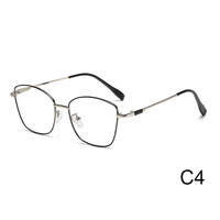 Nuevas gafas ópticas cuadradas de Metal de moda para hombres y mujeres Gafas de luz anti-azules para computadora de radiación Marco óptico