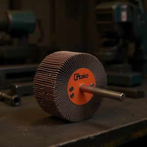 แผ่นขัดแบบฟลัปวีล ขนาด 60x50 มม. แกน 6 มม. ความหยาบ 180 กริต สำหรับขัดโลหะ - Product Image 3