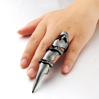 Kingcome Rock Hip Hop hommes nouvelle mode anneaux de fête bijoux géométrique personnalisé doigt complet anneau d'ongle en griffe d'aigle