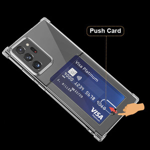 Étui pour Samsung S23 S24 S25 avec porte-cartes, étui pratique en TPU avec fente pour carte <span class=keywords><strong>portable</strong></span>, <span class=keywords><strong>coque</strong></span> transparente pour S22 Ultra - Product Image 3