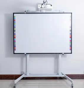 Papan tulis digital 86 inci, papan pintar USB interaktif papan tulis dengan proyektor untuk pendidikan