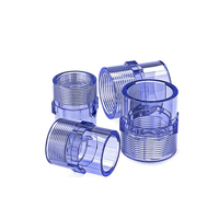 Adaptateur femelle en PVC moulé haute qualité, norme ANSI DIN JIS, transparent, raccord de tuyauterie, tailles 25mm 20mm, connexion à bride, pour eau PPR