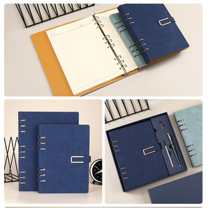 A5 taglie in pelle PU Cover 6 Binder <span class=keywords><strong>Notebook</strong></span> con fibbia morbida a spirale offset blocco note per affari a fogli mobili in carta per uso scolastico - Product Image 5