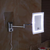 Luminaire mural pliable à bras articulé 3X LED rectangulaire durable pour salle de bain et miroir, idéal pour hôtels