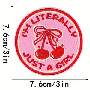 Nouveau patch brodé thermocollant rose vif édition limitée « Sorry I'm Late Bad Girl » - Product Image 3