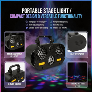 Nouvelle lumière de scène LED DMX512 5-en-1 avec effets papillon et faisceau RGBW activés par le son pour DJ, soirées et discothèques - Product Image 2