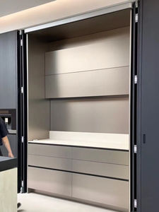 ตู้เก็บของแบบซ่อนพร้อมตู้ไวน์ในตัว ไฟ LED ชั้นวางของ และลิ้นชักเก็บของ - Product Image 3