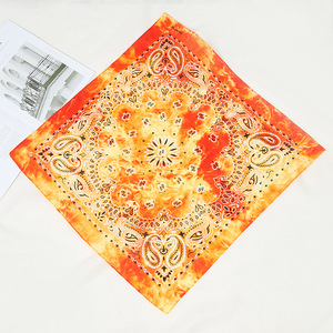 Bella vestizione sportiva leggera classica Paisley stampa accessori per <span class=keywords><strong>capelli</strong></span> Unisex sciarpa quadrata in cotone Tie Dye <span class=keywords><strong>Bandana</strong></span> sciarpa - Product Image 3