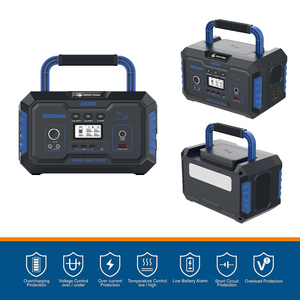 สถานีพลังงานแสงอาทิตย์แบบพกพา 110v 230v เครื่องกำเนิดไฟฟ้าพลังงานแสงอาทิตย์แบบพกพาสำหรับตั้งแคมป์ 1000W ระบบพลังงานลิเธียมไอออน - Product Image 1