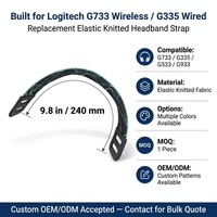 G733 Pengganti Tali Headset G733, Bagian Atas, Bantalan, Aksesoris, Kompatibel dengan Headset Gaming Logitech G733 Wireless dan G335 Wired