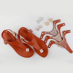 <span class=keywords><strong>Sandali</strong></span> con Zeppa Bassa Intercambiabili da Donna 2020, <span class=keywords><strong>Sandali</strong></span> Sexy con Strass per Donne e Signore - Product Image 4