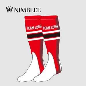 Neue benutzer definierte Logo Socken Sport Kompression Training Waden ärmel Knie Hohe Baseball Steigbügel