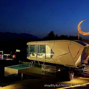Casa Contenedor de Diseño Moderno para Hotel, Estructura Integrada Transpirable con Piscina y Terraza, Espacio de Vida al Aire Libre - Product Image 4