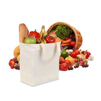 Sac fourre-tout de plage en toile de coton uni, pliable et réutilisable