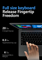 NEW HFBOOK21 14.1 Inch 1366*768 IPS Screen Intel J4105 Processor DDR4 6GB SSD Windows 10 for Gaming Laptop Fingerprint