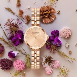 Reloj de Cuarzo Analógico Superfino de Lujo para Mujer, Acero Inoxidable, Resistente al Agua, Correa de Eslabones Delgada, Logotipo Personalizable, Estilo Moderno - Product Image 2