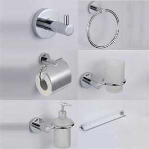 Porte-serviettes moderne brossé, kit de salle de bain avec crochet suspendu pour vêtements et porte-papier toilette pour appartement et hôtel - Product Image 2