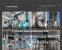 Machine à granulés d'aliments pour animaux de ferme de type 250, capacité de 2 tonnes/heure, pour bovins, ovins, lapins, poulets, canards, oies, céréales et soja