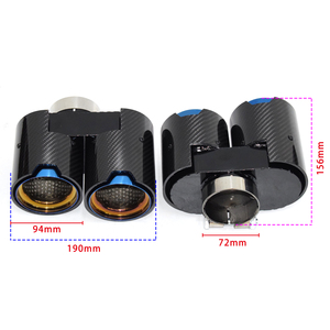 Para <span class=keywords><strong>BMW</strong></span> Serie 3/Serie 4 425i 430i G22 G23 G26 <span class=keywords><strong>2021</strong></span>+, Mejora del Tubo de Escape, Punta de Silenciador de Fibra de Carbono Plateada - Product Image 4