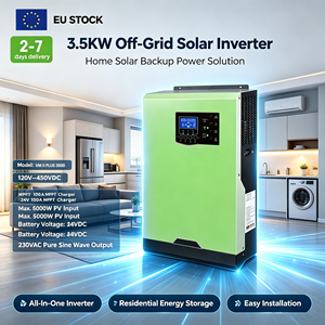 Convertisseur solaire hybride 3500W 24V DC vers 230V AC tout-en-un avec contrôleur de charge MPPT intégré, convertisseur à onde sinusoïdale pure - Product Image 3