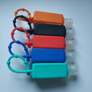 Tempat Hand Sanitizer Gel Silikon Tahan Lama 2020 Kapasitas 30ml dengan Carabiner & Gantungan Kunci Promosi - Product Image 2