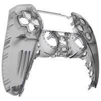 Coque de remplacement transparente noire personnalisée EXtremeRate pour manette PS5 – Vente en gros