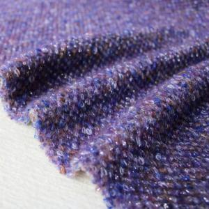 2025 kış yeni ceket kumaş toptan en iyi fiyat mor yumuşak rahat balık pulu Shinning simli yün tüvit kumaş - Product Image 1