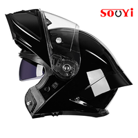 Casque modulaire rabattable en gros avec double visière, grand spoiler, coque ABS, compatible Bluetooth, doublure amovible et lavable, logo personnalisé