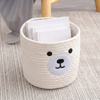 Panier de rangement pliable moderne et tendance, écologique, durable et sûr, en corde de coton tressée, pour vêtements et jouets