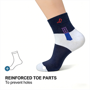 <span class=keywords><strong>Chaussettes</strong></span> de sport respirantes à séchage rapide pour hommes, en coton peigné, anti-odeur, avec logo personnalisé pour jeunes et adultes - Product Image 5
